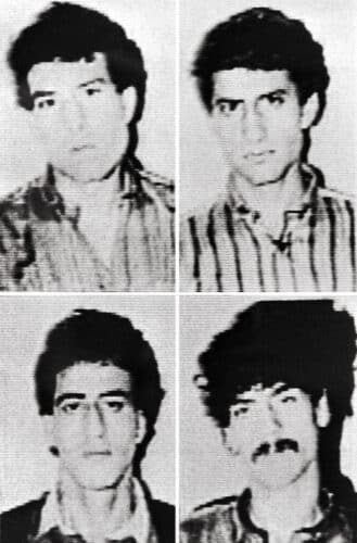 I 4 terroristi imbarcati sull'Achille Lauro